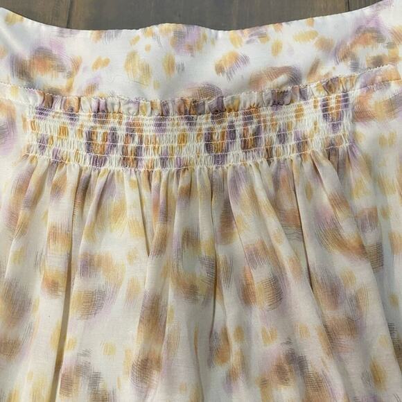 Ann Taylor Cream Purple A-Line Mini Skirt Sz 8 - Picture 4 of 13